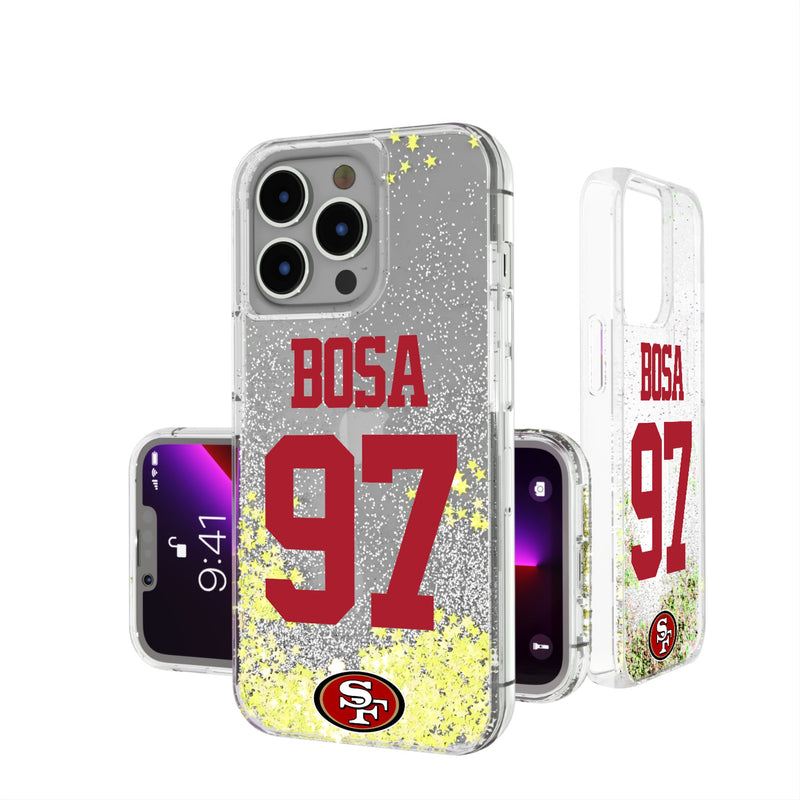 Nick Bosa San Francisco 49ers 97 Ready iPhone Glitter Phone Case