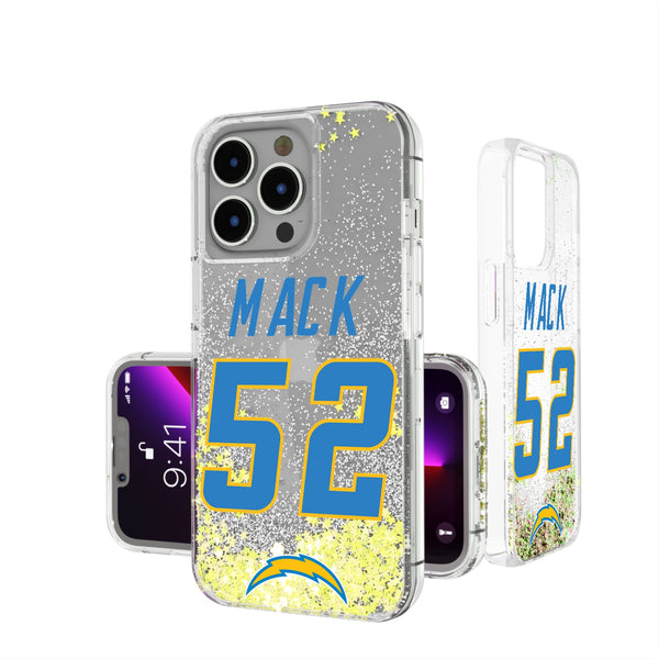 Khalil Mack Los Angeles Chargers 52 Ready iPhone Glitter Phone Case