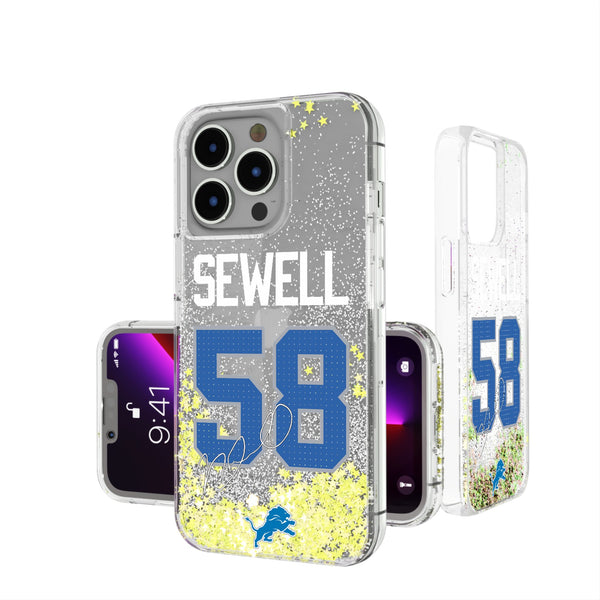 Penei Sewell Detroit Lions 58 Ready iPhone Glitter Phone Case