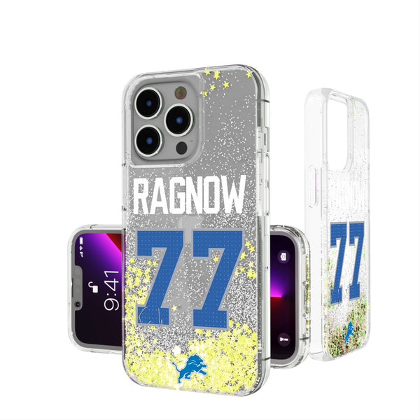 Frank Ragnow Detroit Lions 77 Ready iPhone Glitter Phone Case