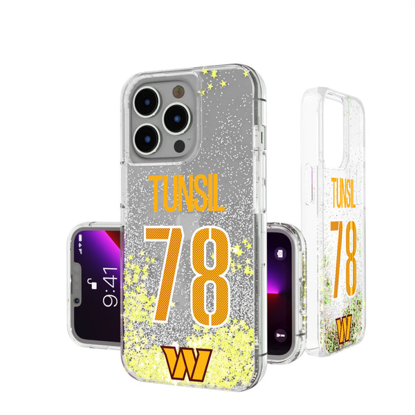 Laremy Tunsil Washington Commanders 78 Game Tactic iPhone Glitter Phone Case for Apple iPhone