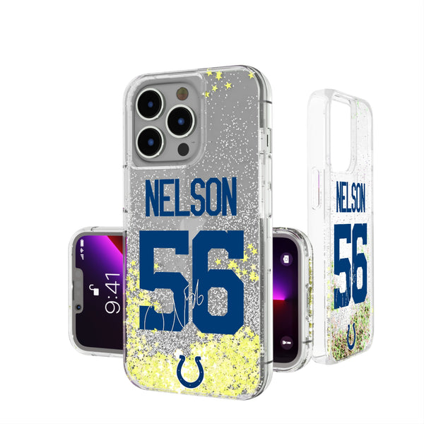 Quenton Nelson Indianapolis Colts 56 Ready iPhone Glitter Phone Case