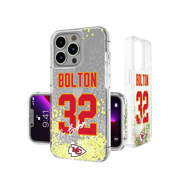 Nick Bolton Kansas City Chiefs 32 Ready iPhone Glitter Phone Case