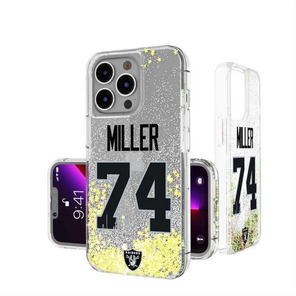 Kolton Miller Las Vegas Raiders 74 Ready iPhone Glitter Phone Case