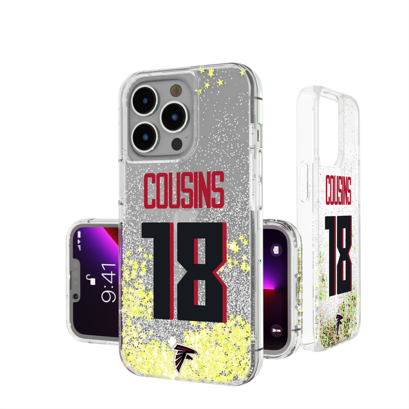 Kirk Cousins Atlanta Falcons 18 Ready iPhone Glitter Phone Case