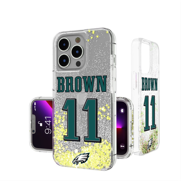 A.J. Brown Philadelphia Eagles 11 Ready iPhone Glitter Phone Case