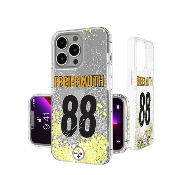 Pat Freiermuth Pittsburgh Steelers 88 Ready iPhone Glitter Phone Case