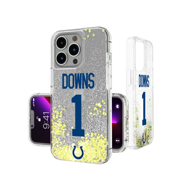 Josh Downs Indianapolis Colts 1 Ready iPhone Glitter Phone Case