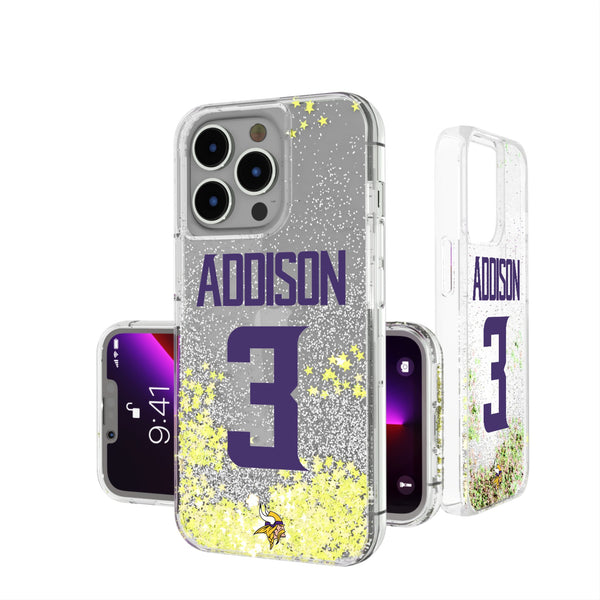 Jordan Addison Minnesota Vikings 3 Ready iPhone Glitter Phone Case