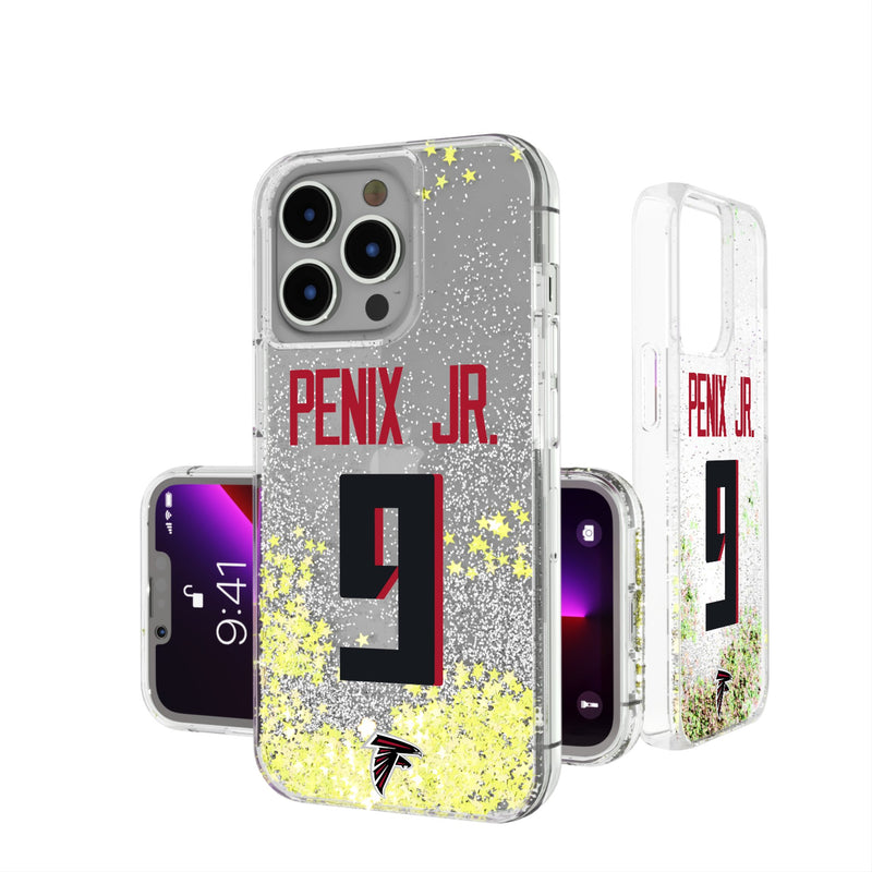 Michael Penix Jr. Atlanta Falcons 9 Game Tactic iPhone Glitter Phone Case for Apple iPhone