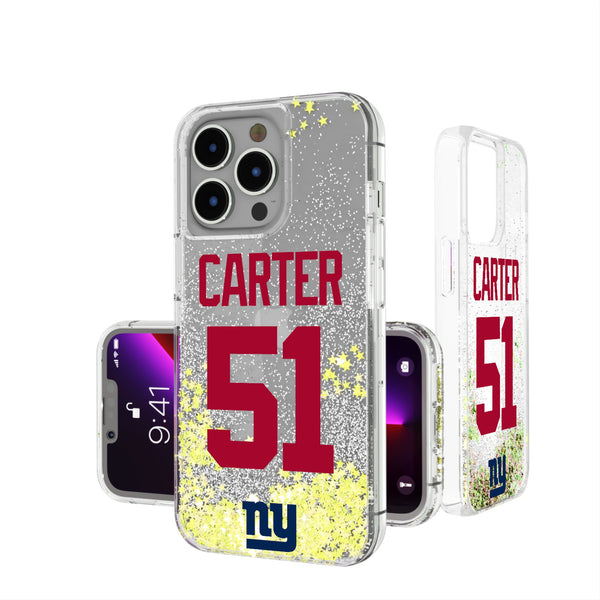Abdul Carter New York Giants 51 Game Tactic iPhone Glitter Phone Case for Apple iPhone