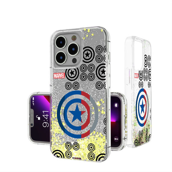 Marvel Avengers Captain America Sigil iPhone Glitter Phone Case for Apple iPhone