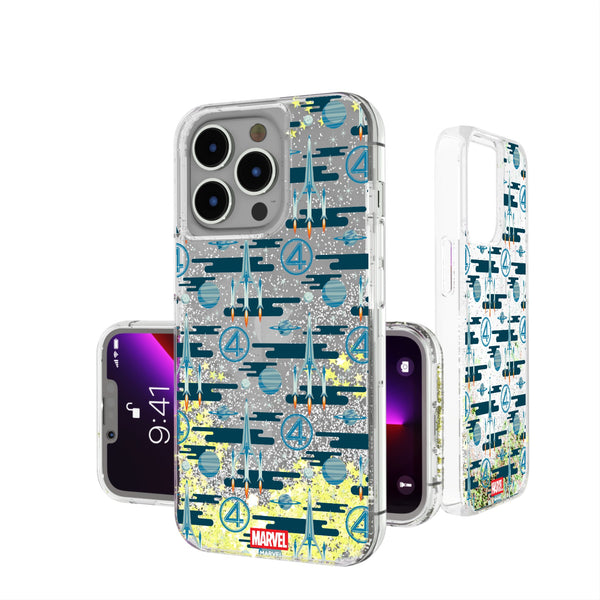 Marvel Fantastic Four Pattern iPhone Glitter Phone Case for Apple iPhone