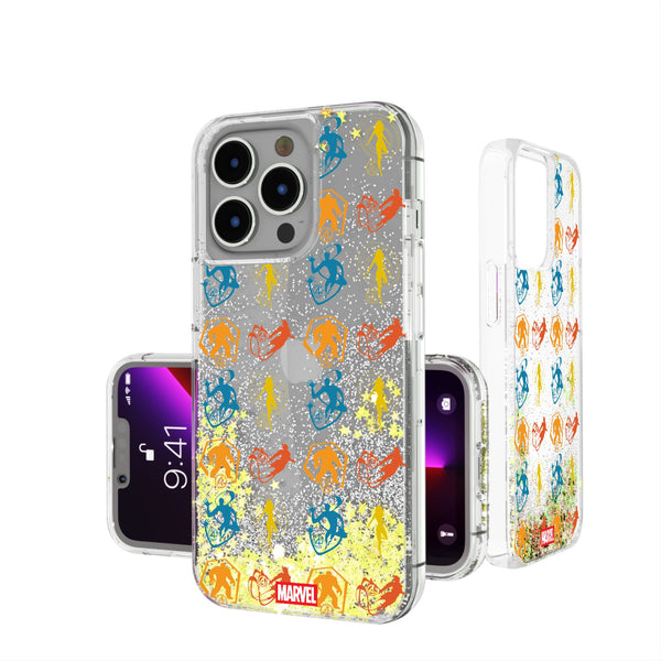 Marvel Fantastic Four Pattern 2 iPhone Glitter Phone Case for Apple iPhone