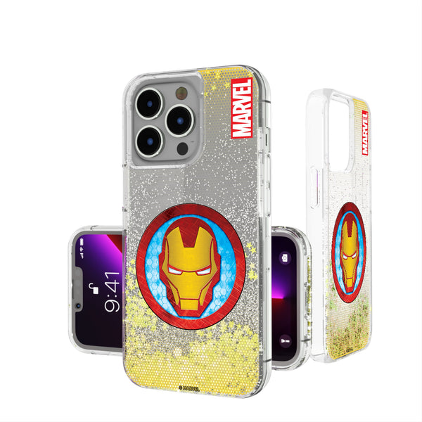 Marvel Avengers Iron Man Grid iPhone Glitter Phone Case