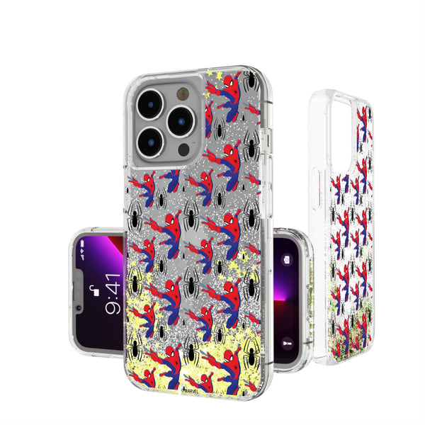 Marvel Spider-Man Pattern iPhone Glitter Phone Case for Apple iPhone