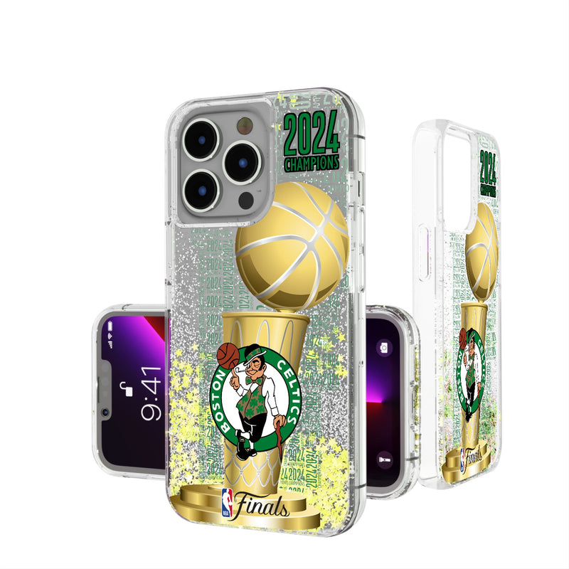 Boston Celtics 2024 NBA Champions iPhone Glitter Phone Case