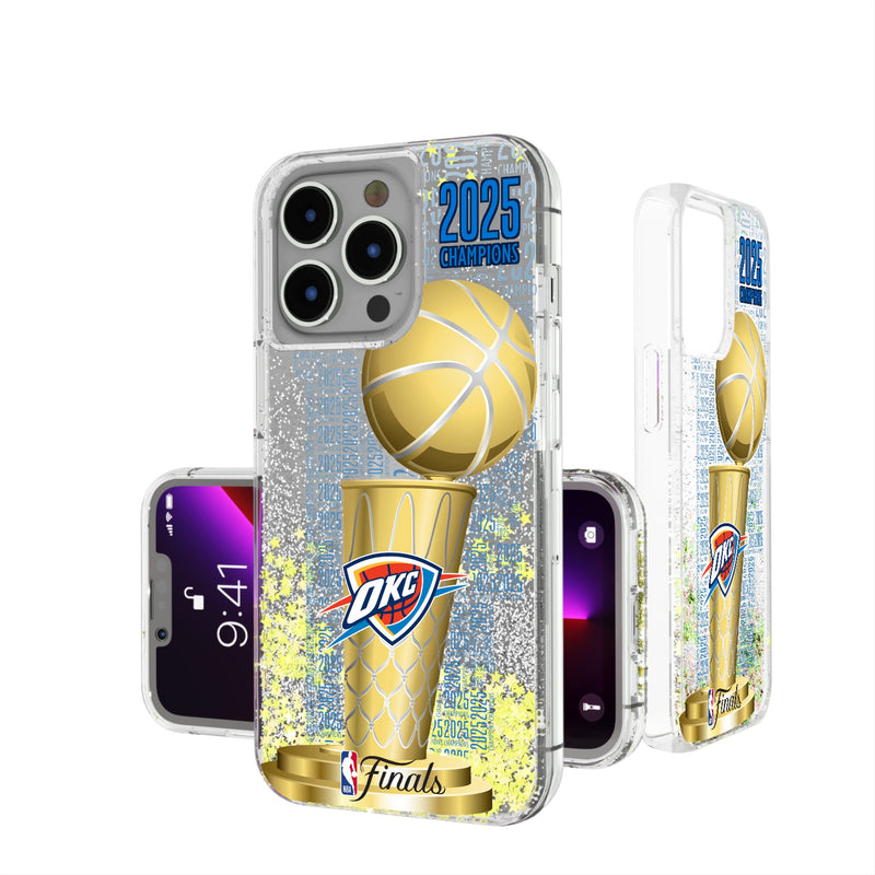 Oklahoma City Thunder 2025 NBA Champions iPhone Glitter Phone Case for Apple iPhone