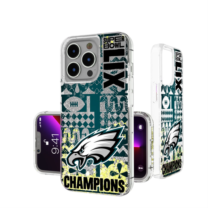 Philadelphia Eagles 2025 Super Bowl iPhone Glitter Phone Case for Apple iPhone