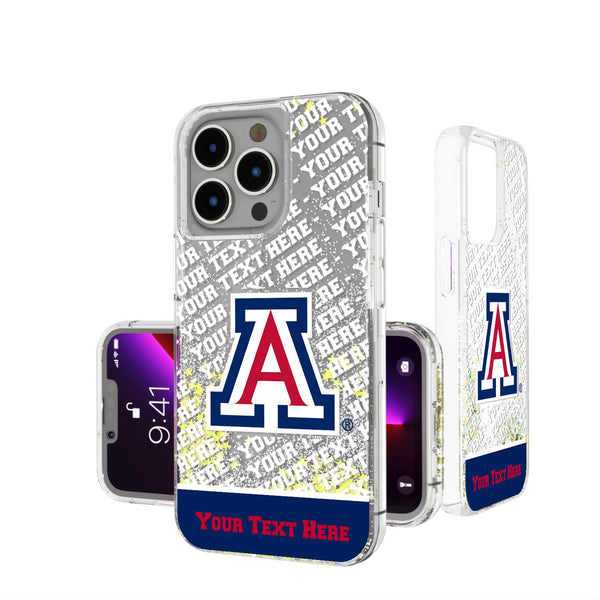 University of Arizona Wildcats Personalized EndZone Plus iPhone Glitter Phone Case for Apple iPhone