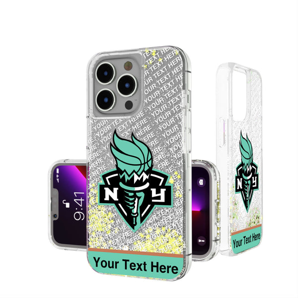 New York Liberty Personalized EndZone Plus iPhone Glitter Phone Case for Apple iPhone