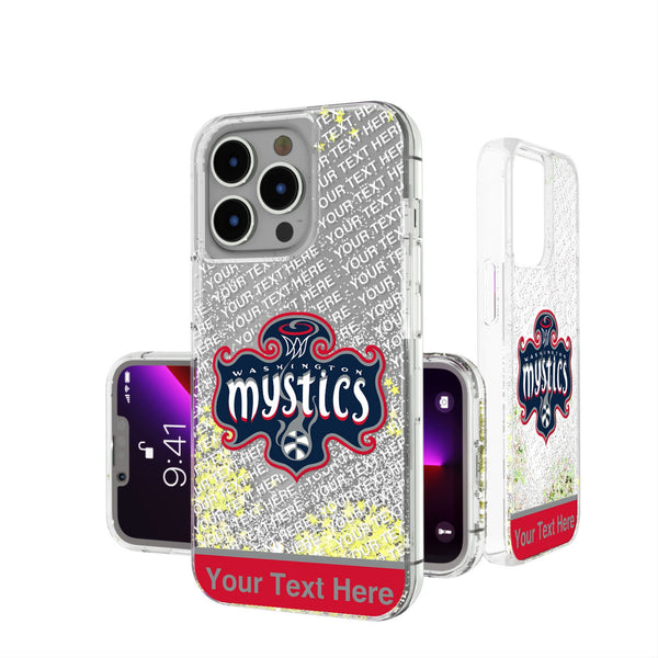 Washington Mystics Personalized EndZone Plus iPhone Glitter Phone Case for Apple iPhone