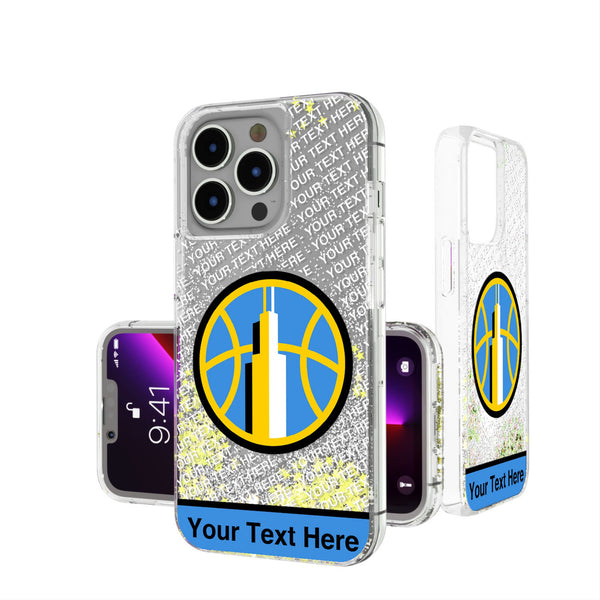 Chicago Sky Personalized EndZone Plus iPhone Glitter Phone Case for Apple iPhone