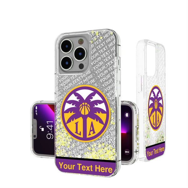 Los Angeles Sparks Personalized EndZone Plus iPhone Glitter Phone Case for Apple iPhone