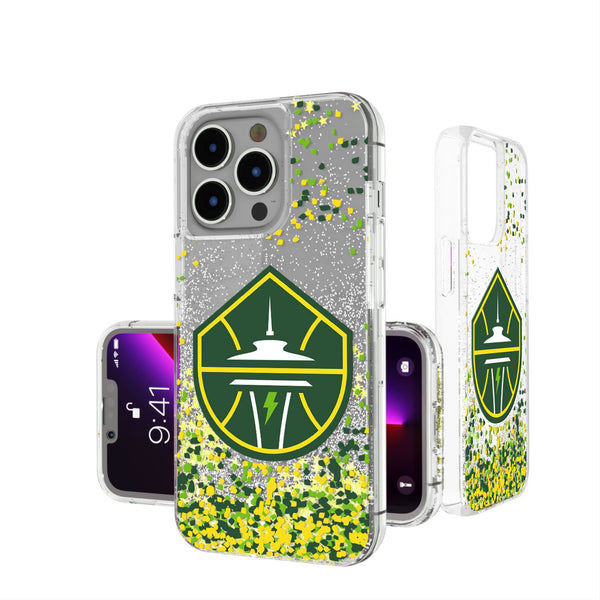 Seattle Storm Confetti iPhone Glitter Phone Case