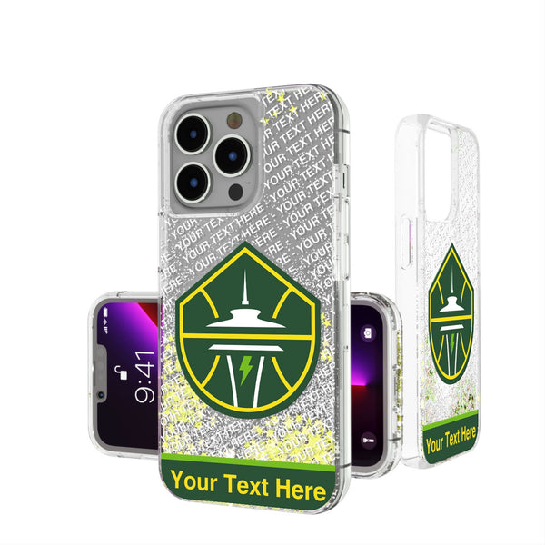 Seattle Storm Personalized EndZone Plus iPhone Glitter Phone Case for Apple iPhone