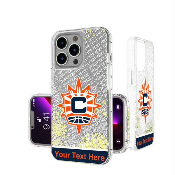 Connecticut Sun Personalized EndZone Plus iPhone Glitter Phone Case for Apple iPhone