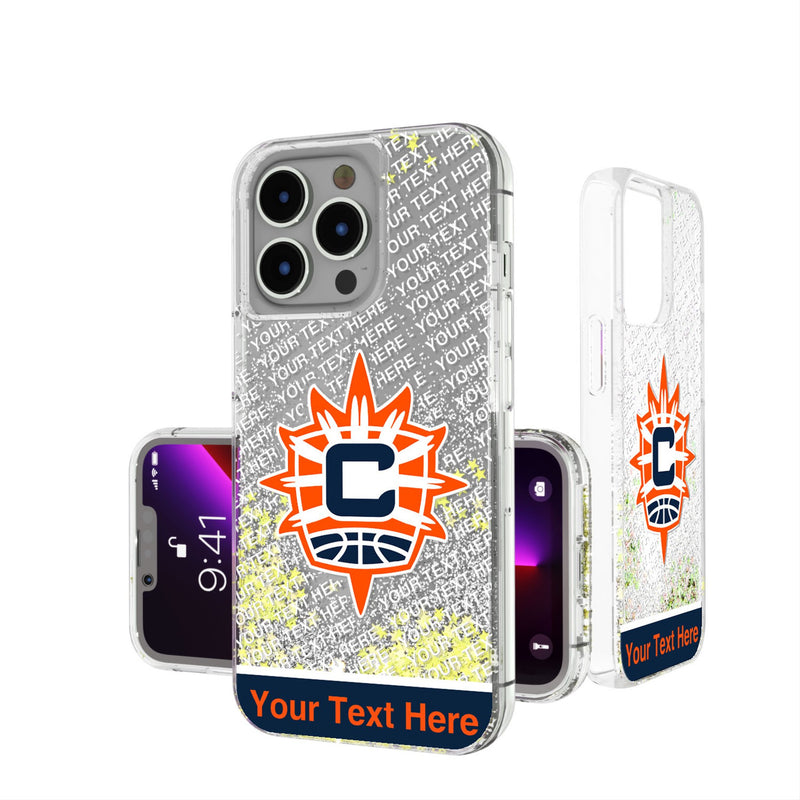 Connecticut Sun Personalized EndZone Plus iPhone Glitter Phone Case for Apple iPhone