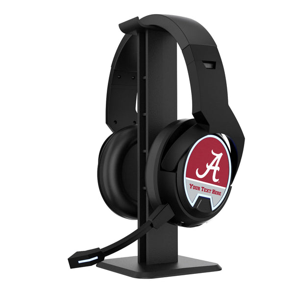 University of Alabama Crimson Tide Script A Personalized Endzone Solid Gaming Headphones