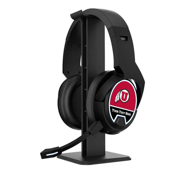 University of Utah Utes Personalized Endzone Solid Gaming Headphones