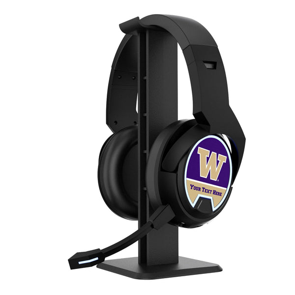 University of Washington Huskies Personalized Endzone Solid Gaming Headphones