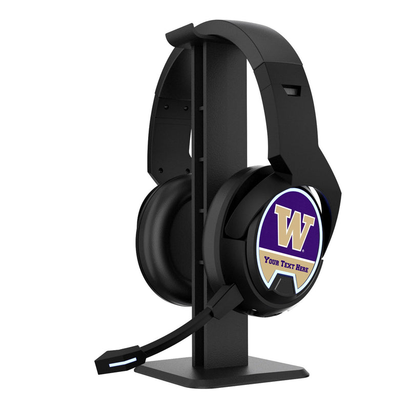 University of Washington Huskies Personalized Endzone Solid Gaming Headphones