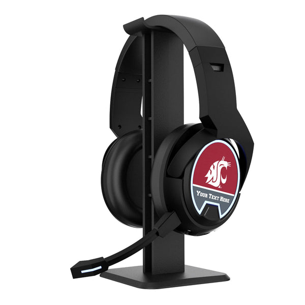 Washington State University Cougars Personalized Endzone Solid Gaming Headphones