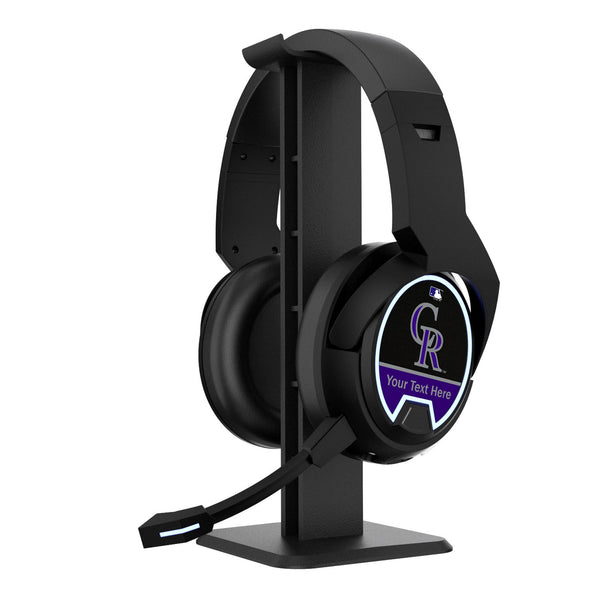 Colorado Rockies Personalized Endzone Solid Gaming Headphones