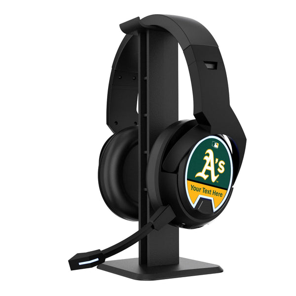 Oakland Athletics Personalized Endzone Solid Gaming Headphones