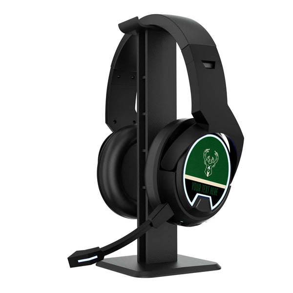 Milwaukee Bucks Personalized Endzone Solid Gaming Headphones