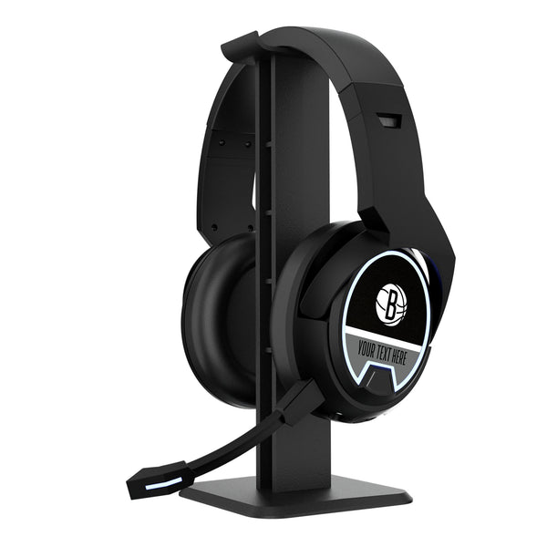 Brooklyn Nets Personalized Endzone Solid Gaming Headphones