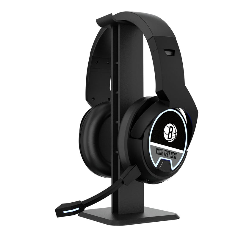 Brooklyn Nets Personalized Endzone Solid Gaming Headphones