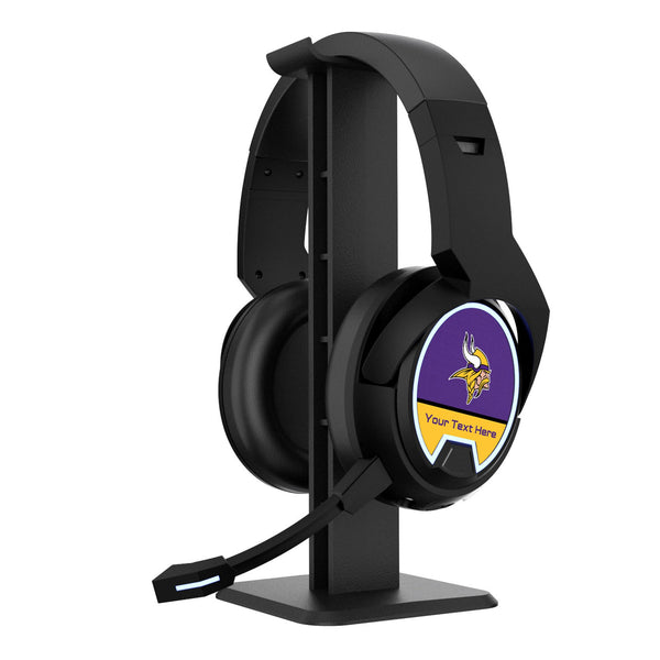 Minnesota Vikings Personalized Endzone Solid Gaming Headphones