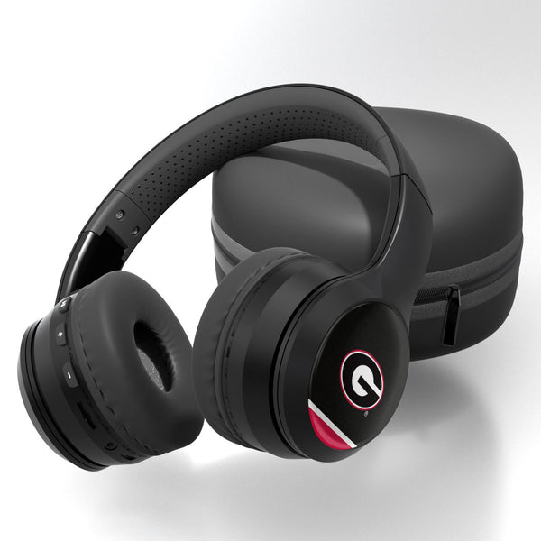 University of Georgia Bulldogs Stripe Wireless Over-Ear BT Headphones With Case