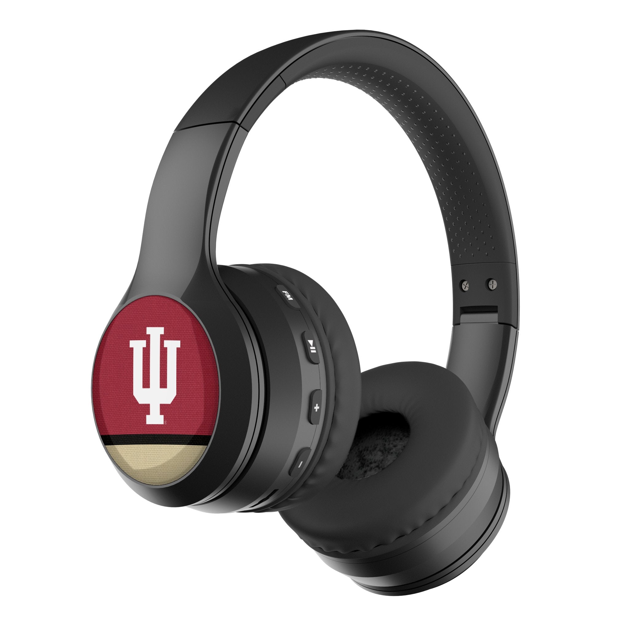 Indiana University Hoosiers Stripe Wireless Over-Ear BT Headphones With Case