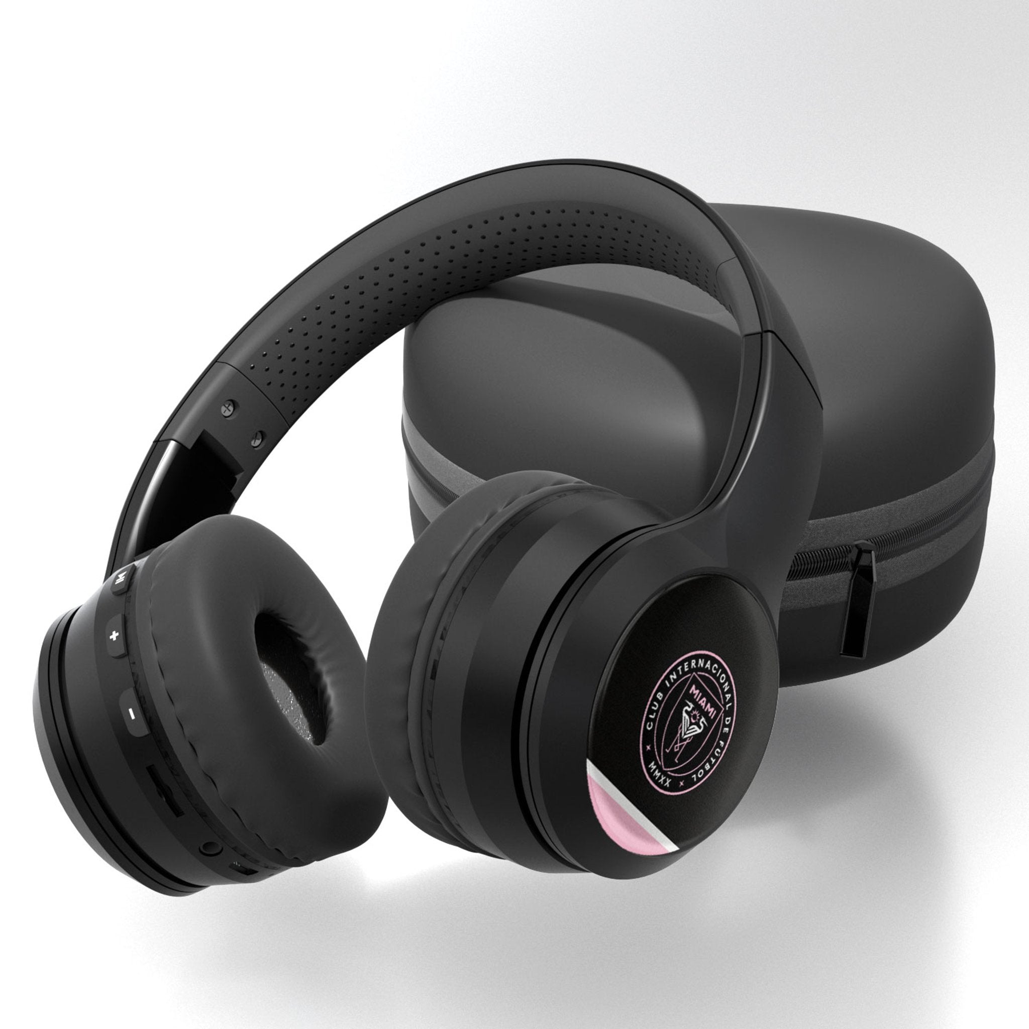 Inter Miami CF  Stripe Wireless Over-Ear BT Headphones With Case