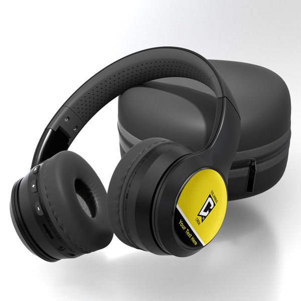 Columbus Crew Personalized Endzone Solid Wireless Over-Ear BT Headphones With Case