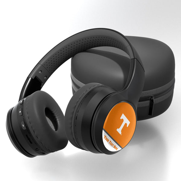 University of Tennessee Volunteers Personalized Endzone Solid Wireless Over-Ear BT Headphones With Case