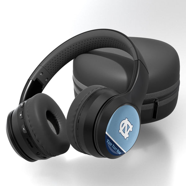 University of North Carolina Tar Heels Personalized Endzone Solid Wireless Over-Ear BT Headphones With Case