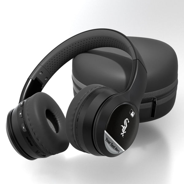 Chicago White Sox Personalized Endzone Solid Wireless Over-Ear BT Headphones With Case